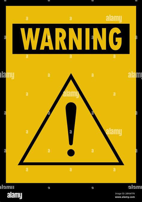 Danger warning sign exclamation. Black on yellow. Perfect for business ...