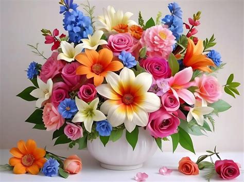 Premium Photo Colorful Beautiful Flower Background Ai Generated