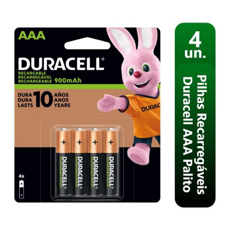 Pilhas Aaa Palito Duracell Recarregavel Tipo Modelo A Cilindrico