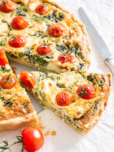 Easy Spinach Tomato Quiche Recipe Plated Cravings