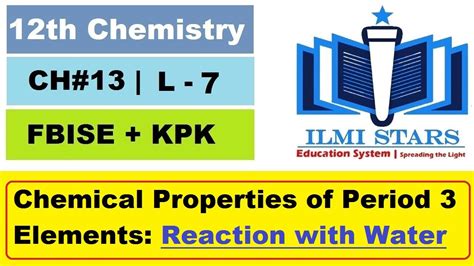 Reaction With Water Of Period 3 Elements Chemical Reactions Of Period 3 Elements Youtube