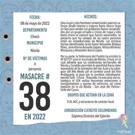 Indepaz On Twitter Es La Masacre Ocurrida En Fecha