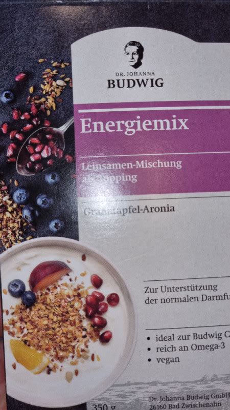 Dr Budwig Dr Budwig Linufit Energiemix Granatapfel Aronia Kalorien