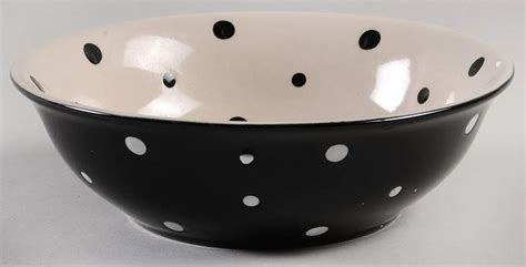 Polka Dot Black Soup Cereal Bowl By Temp Tations Replacements Ltd