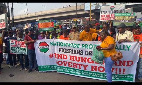 NLC Members Protest Economic Hardship In Lagos The Telegraph Nigeria