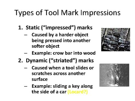 Tool Marks Tool Marks What are tool marks