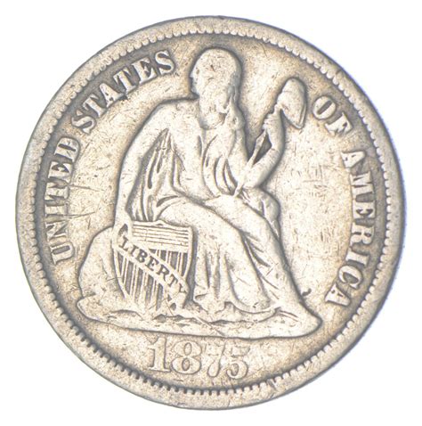 Historic 1875-CC Seated Liberty Dime | Property Room