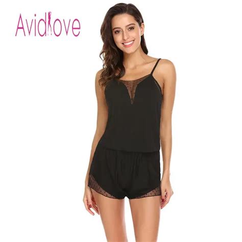 Buy Avidlove Women Pijama Sheer Sexy Polka Dot Mesh Cami Top And Shorts Pajama