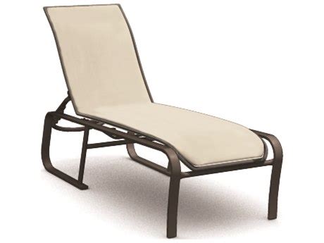 Woodard Metropolis Padded Sling Aluminum Stackable Adjustable Chaise