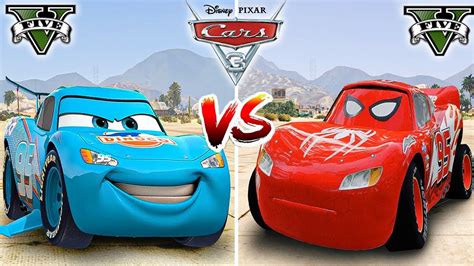 Lightning McQueen Dinoco VS New Spider McQueen In GTA 5 WHO IS BEST