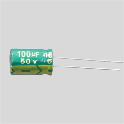 100uF 50v Electrolytic 8 X 12mm X 3 5mm 10 Pieces