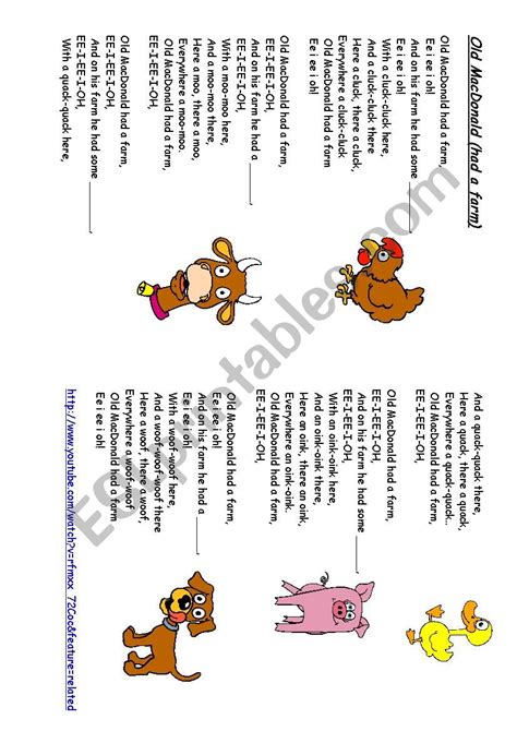 Old Macdonald Had A Farm Worksheets And Teaching Resources 8a3