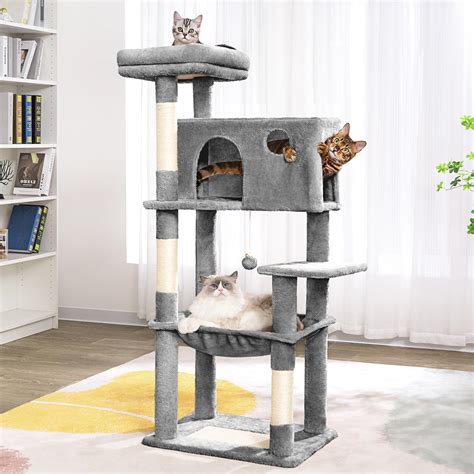 Meow Sir Cat Tree For Large Cats Inches Multilevel Cat Tower With