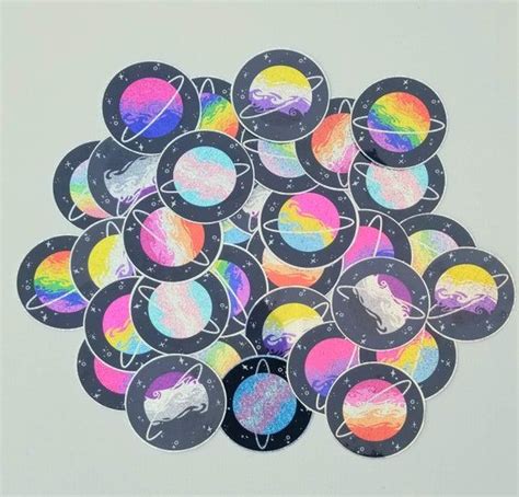Holographic Glitter Pride Flag Planet Sticker Gay Etsy In Gay