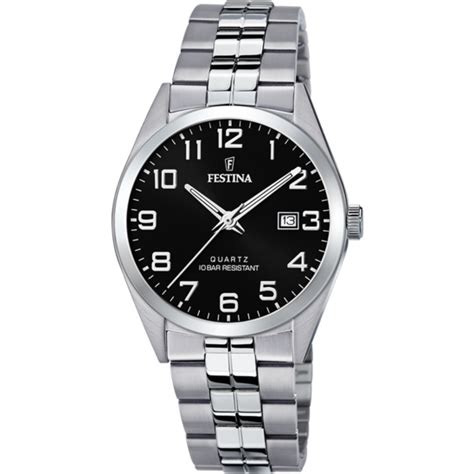 Festina Classics Watch F Black Steel Strap Men