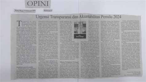 Urgensi Transparasi Dan Akuntabilitas Pemilu 2024 Kompas UMM