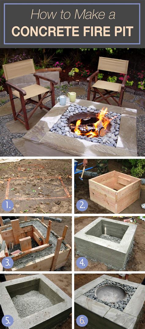 Easy Diy Concrete Firepit Tutorial Make A Fire Pit Easy Fire Pit