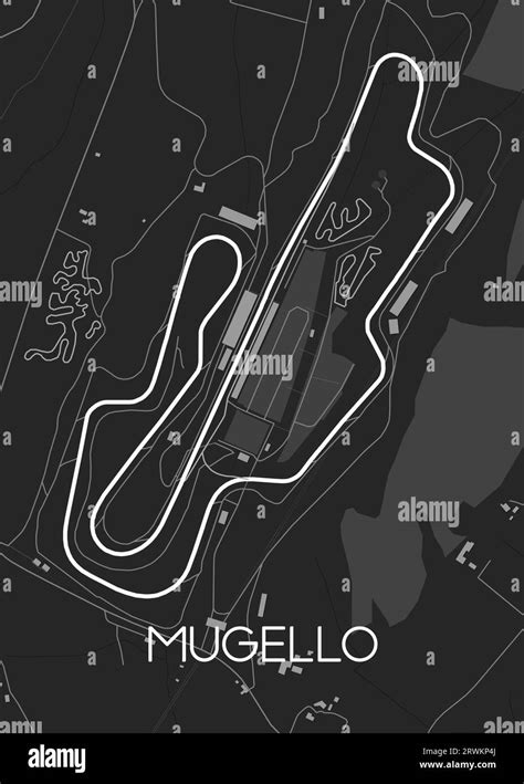 Circuit Mugello Track Map for Poster Wall Art Stock Vector Image & Art ...