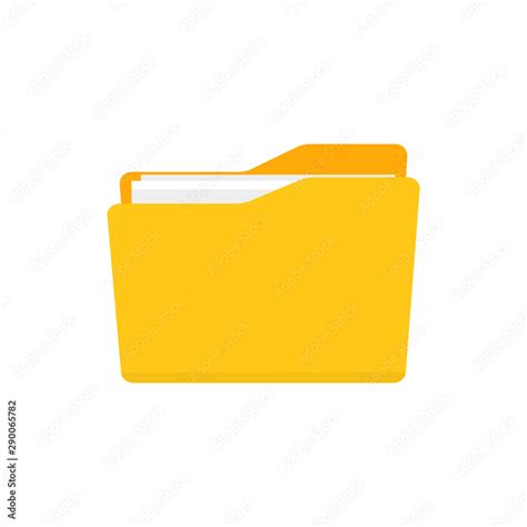 open folder icon. Folder with documents on white background, vector ...