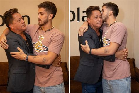 João Guilherme prestigia show do pai Leonardo após polêmicas