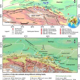 A Active Tectonics Of The Northeastern Tibetan Plateau Red Circles