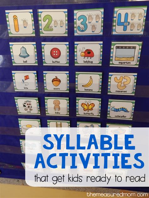 5 Fun Syllable Activities The Measured Mom