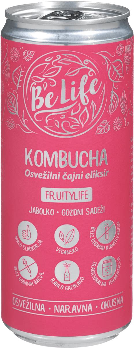 Belife Bio Kombucha Z Okusom Jabolka In Gozdnih Sade Ev Ml Dm Si