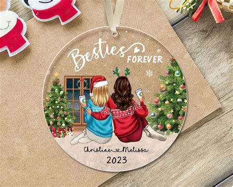 Best Friend Gifts Custom Besties Ornament Best Friend Ornament