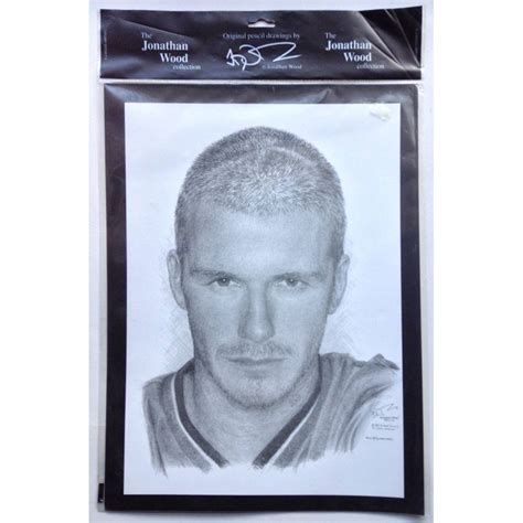 David Beckham Manchester United Portrait Jonathan Wood Pencil Drawing