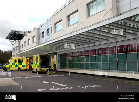 Ambulances Parked Outside Accident And Emergency Department Broomfield