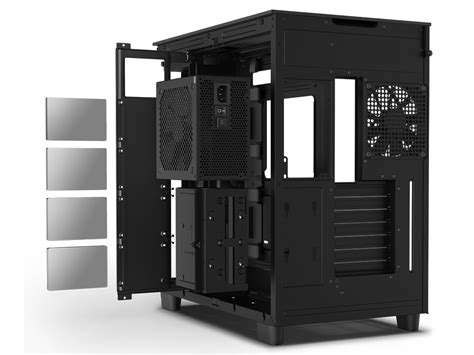 NZXT H9 Flow Dual Chamber Mid Tower Airflow Case Matte Black NZXT