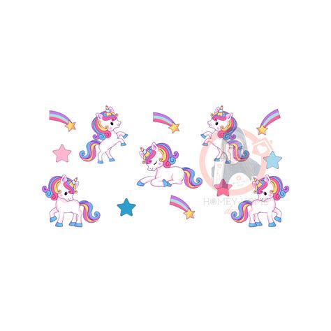 Magical Unicorns Libbey Wrap Sublimation 16oz Homeyhome Decor