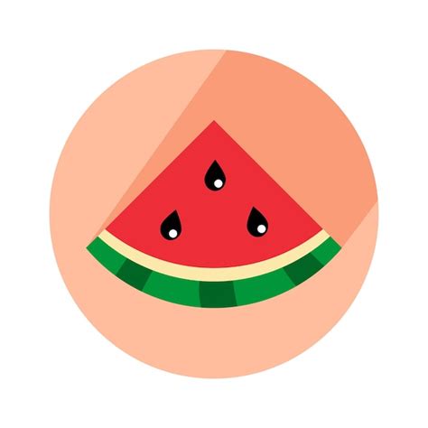 Premium Vector Slice Of Watermelon Icon Illustration