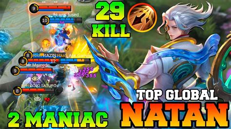 29 Kills 2 Manaic Natan Best Build 2023 MLBB Natan Gameplay Top 1