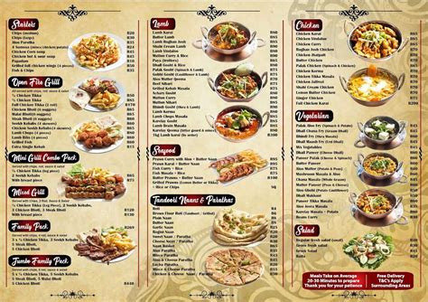 Menu at Kebabish Florida Road restaurant, Durban, 49 Florida Rd