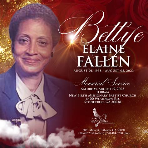 Bettye Elaine Fallen Obituary in Lithonia at Tri-Cities Funeral Home | Obit