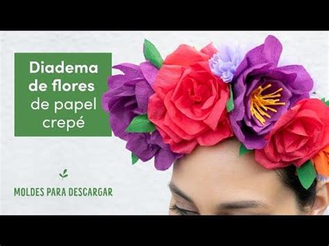 Hazlo tú mismo Diadema de flores de papel crepé DIY Crepe paper