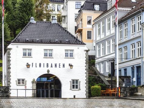 Entrance To The Floibanen Cable Car Bergen Norway Stock Photo Image