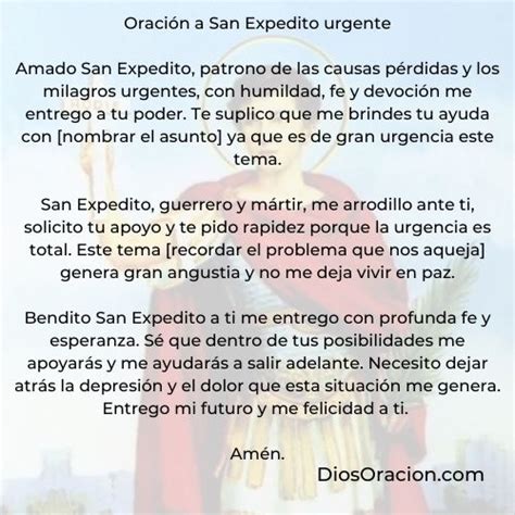 Lbumes Foto Oracion A San Expedito Para Casos Urgentes Y