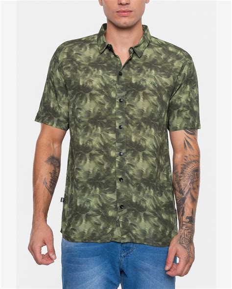 Riachuelo Camisa HD Camo Flow Verde Militar