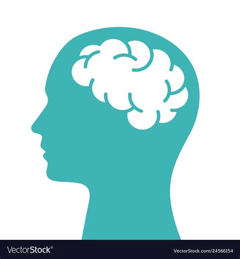 Human head with brain Royalty Free Vector Image