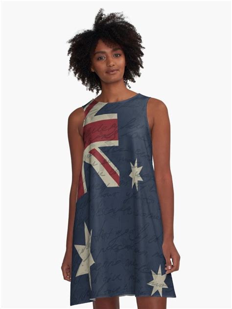 Vintage Australian Flag A Line Dress By Valentinahramov A Line Dress