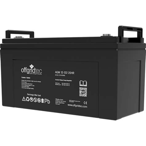 Offgridtec AGM 122Ah 20HR 12V Solar Batterie Akku Extrem Zyklenfest