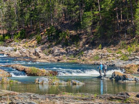 People Fishing on Beaver River in Beavers Bend State Park Stock Image ...