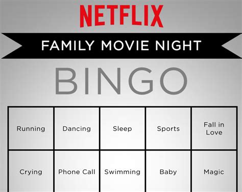 Family Movie Night Bingo #StreamTeam - Working Mommy Journal