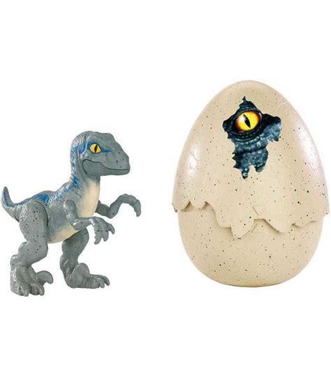 Jurassic World Uovo Con Mini Dinosauro Velociraptor Blue Mattel