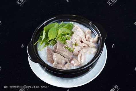 枸杞猪肝瘦肉粥中国菜系食品餐饮摄影素材汇图网