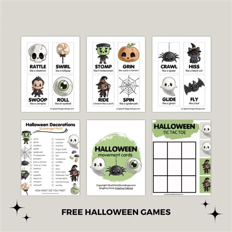 Free Printable Halloween Games for Kids - Glue Sticks and Gumdrops