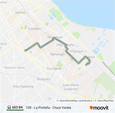 Ruta 603 R4 Horarios Paradas Y Mapas 108 La Porteña Cruce