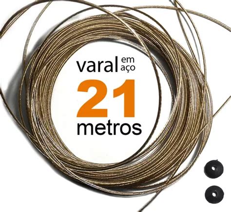 Varal Cabo De Aço Revestido 21m Fio Corda Varal Parede Teto MercadoLivre